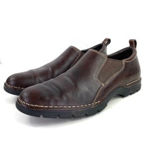 Cole Haan Men Brown Leather Loafers Nike Air Sz 9